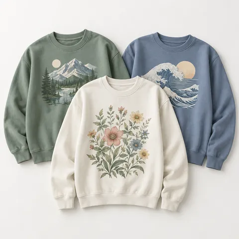 Custom and printed crewnecks